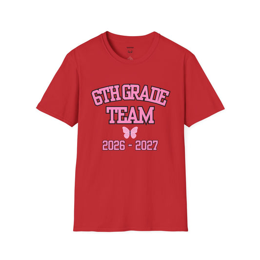 6th Grade Team 2026–2027 Pink Tee