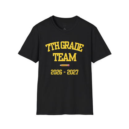 7th Grade Team 2026–2027 Yellow Tee