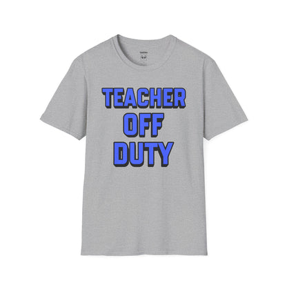 Teacher Off Duty Blue Tee