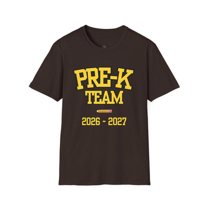 Pre-K Team 2026–2027 Yellow Tee