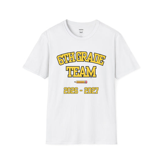 6th Grade Team 2026–2027 Yellow Tee