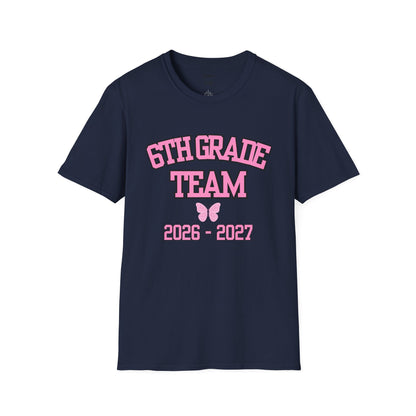 6th Grade Team 2026–2027 Pink Tee