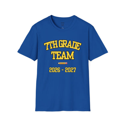 7th Grade Team 2026–2027 Yellow Tee