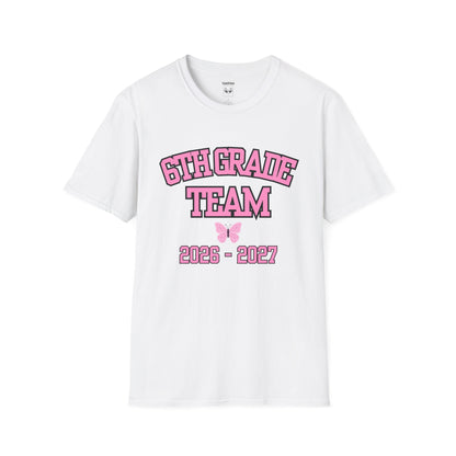 6th Grade Team 2026–2027 Pink Tee