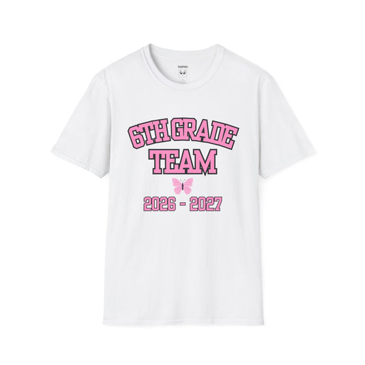 6th Grade Team 2026–2027 Pink Tee