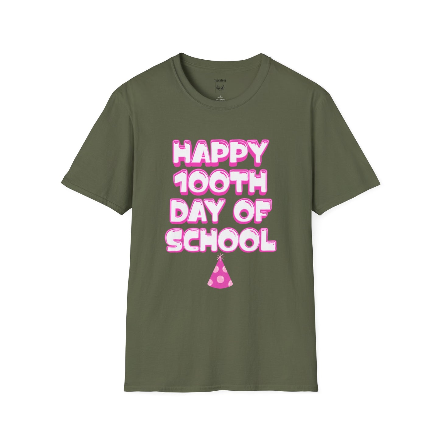 100th Day of School Pink Tee