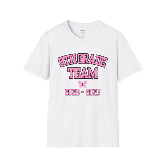9th Grade Team 2026-2027 Pink Tee