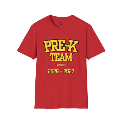 Pre-K Team 2026–2027 Yellow Tee