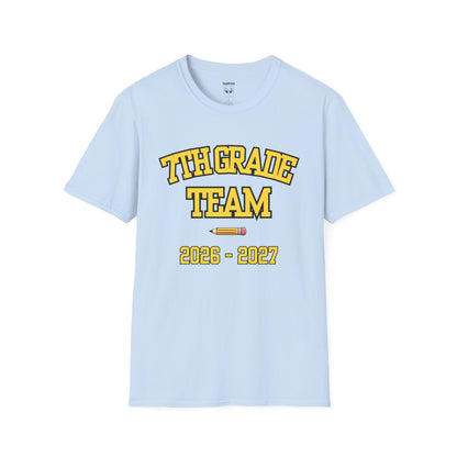 7th Grade Team 2026–2027 Yellow Tee