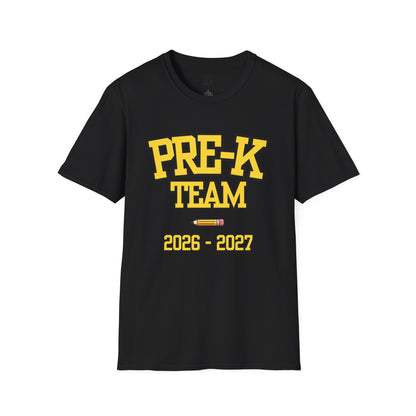 Pre-K Team 2026–2027 Yellow Tee