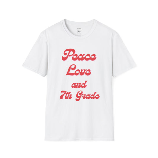 Peace Love and 7th Grade Tee