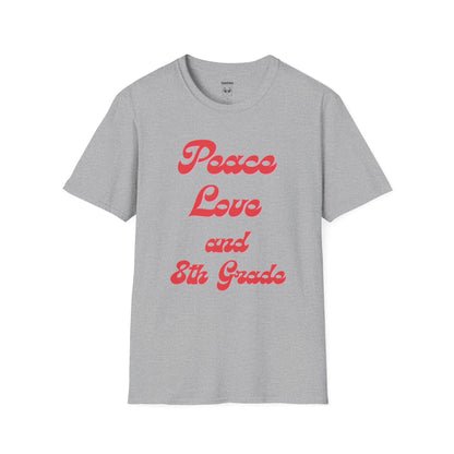 8th Grade Peace Love T-Shirt