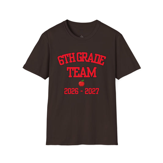 6th Grade Team 2026–2027 Red Tee