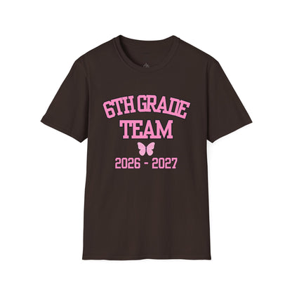 6th Grade Team 2026–2027 Pink Tee