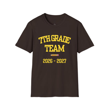 7th Grade Team 2026–2027 Yellow Tee