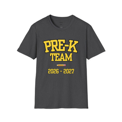 Pre-K Team 2026–2027 Yellow Tee