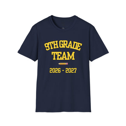 9th Grade Team 2026–2027 Yellow Tee