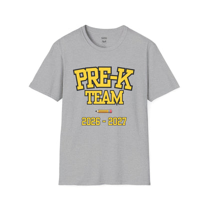 Pre-K Team 2026–2027 Yellow Tee