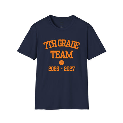 7th Grade Team 2026–2027 Orange Tee