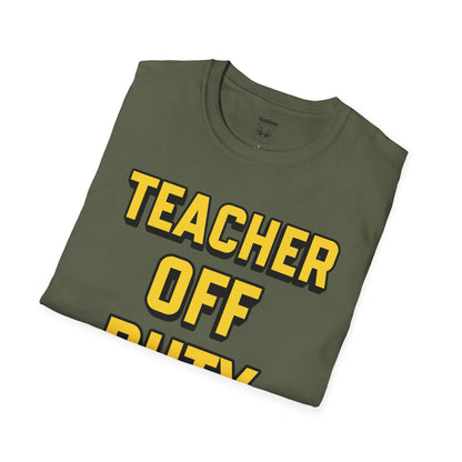 Teacher Off Duty Yellow Tee