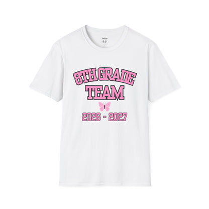 8th Grade Team 2026-2027 Pink Tee