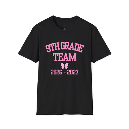 9th Grade Team 2026-2027 Pink Tee