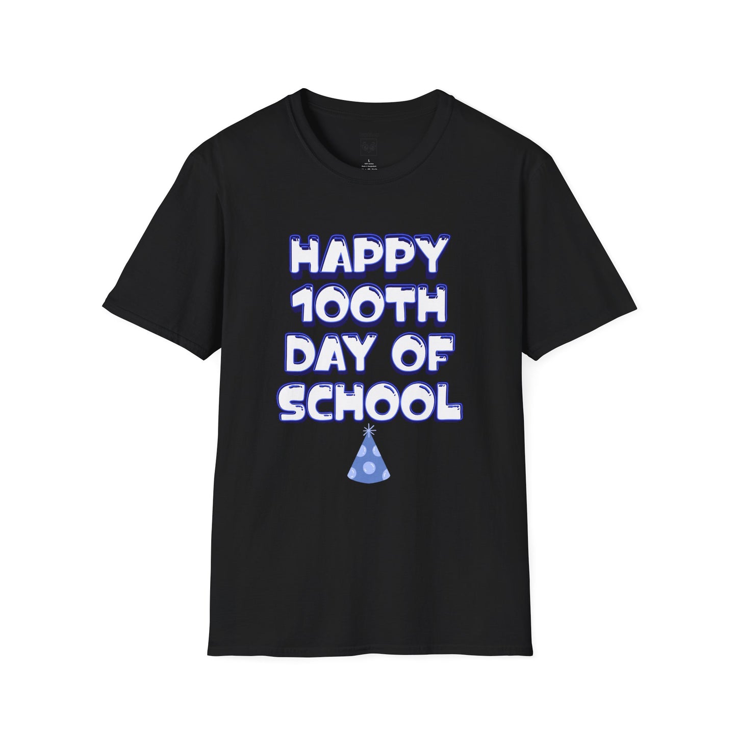 Happy 100th Day of School Blue Tee