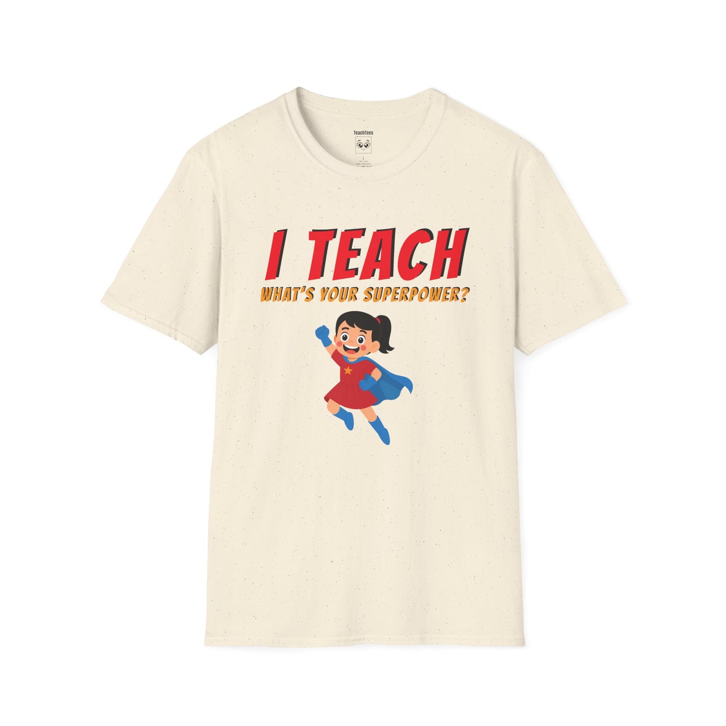 I Teach What’s Your Superpower Black Hair Woman Tee