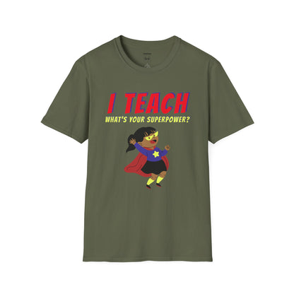 I Teach. What's Your Superpower? Black Hair Woman 2