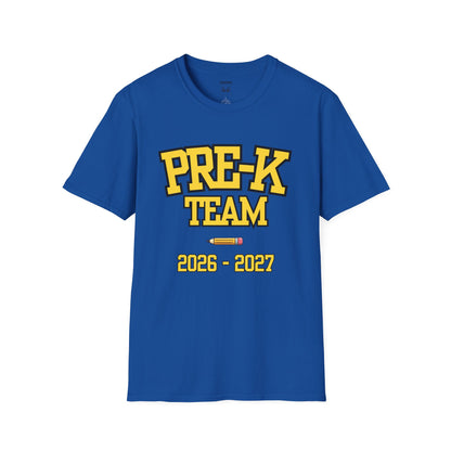 Pre-K Team 2026–2027 Yellow Tee