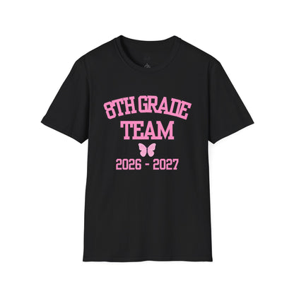 8th Grade Team 2026-2027 Pink Tee