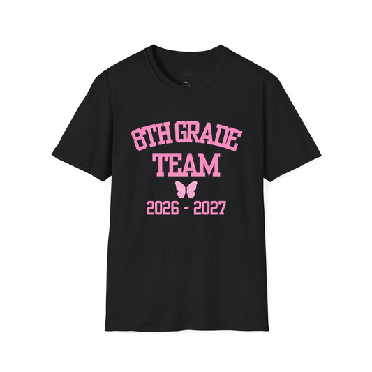 8th Grade Team 2026-2027 Pink Tee