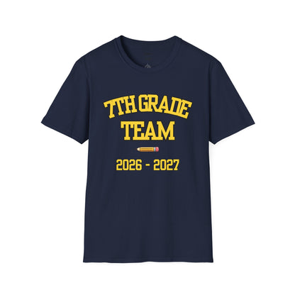 7th Grade Team 2026–2027 Yellow Tee